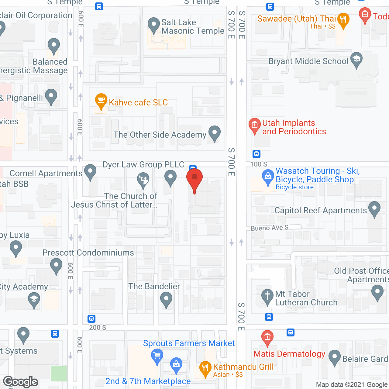Map of the neighborhood around Park Lane Senior Living