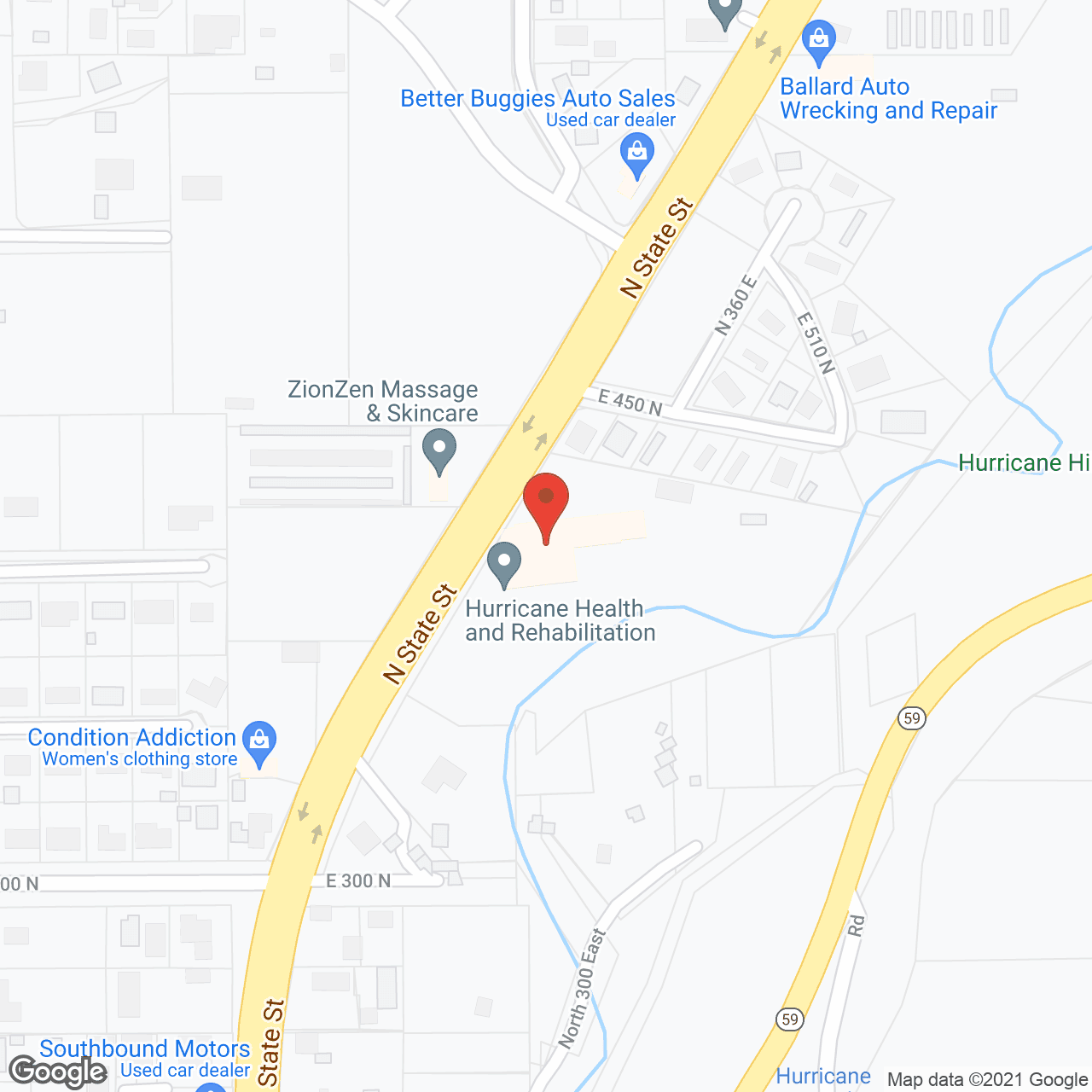 Map of the neighborhood around Infinia At Hurricane