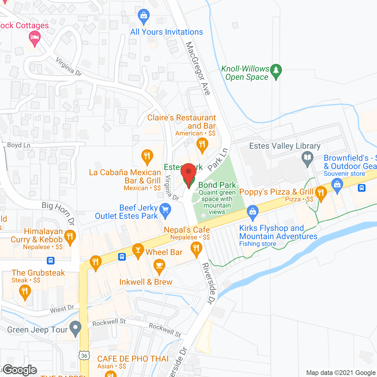 Map of the neighborhood around Pine Valley Homes