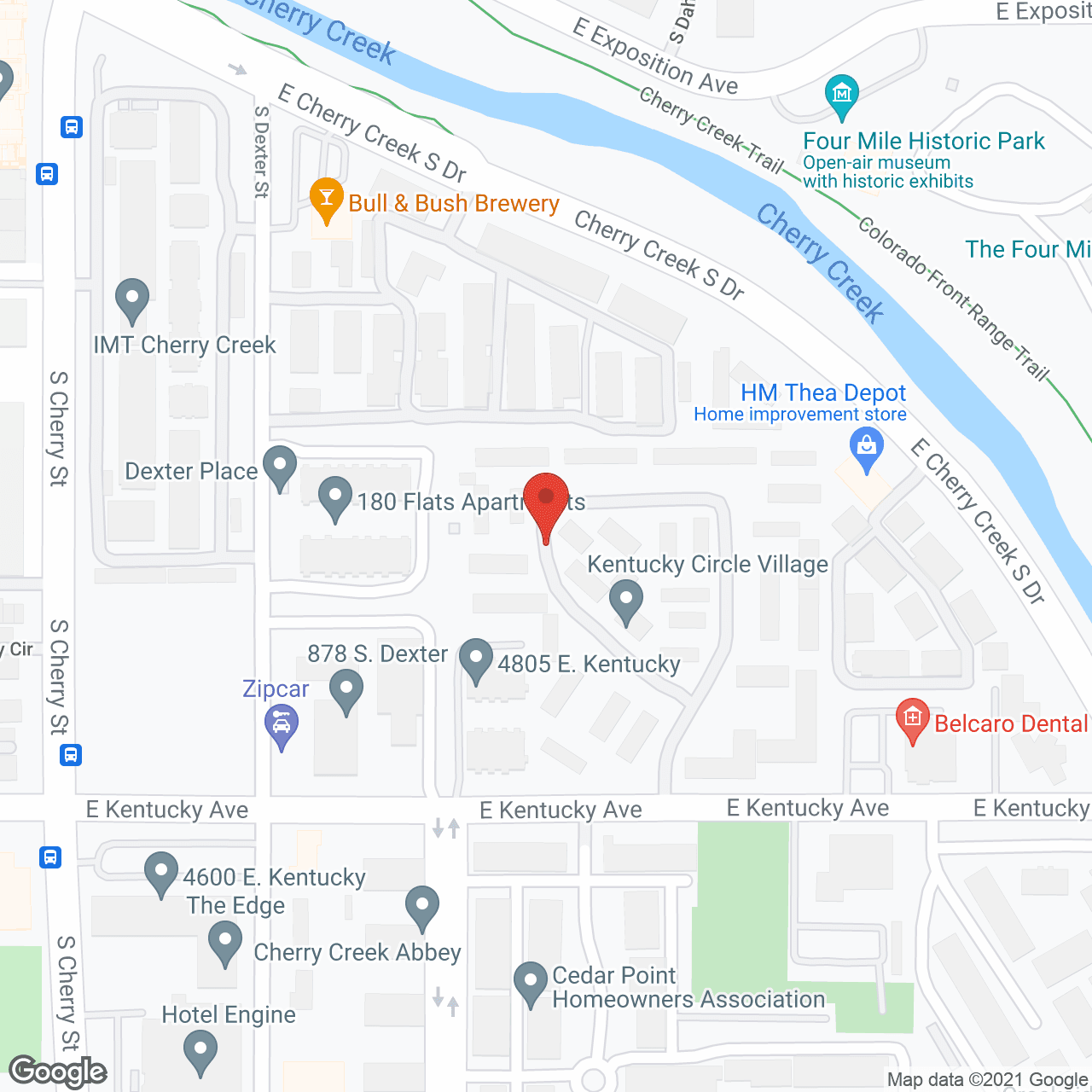 Map of the neighborhood around Kentucky Circle Village