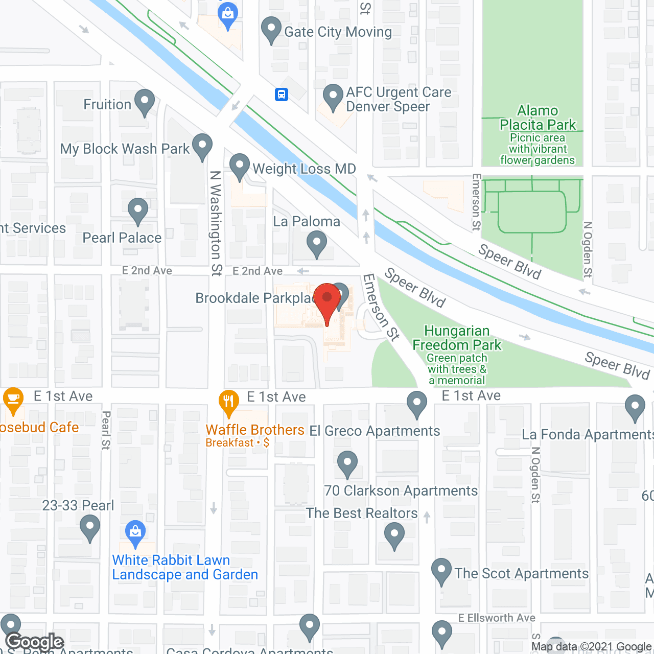 Map of the neighborhood around Brookdale Parkplace
