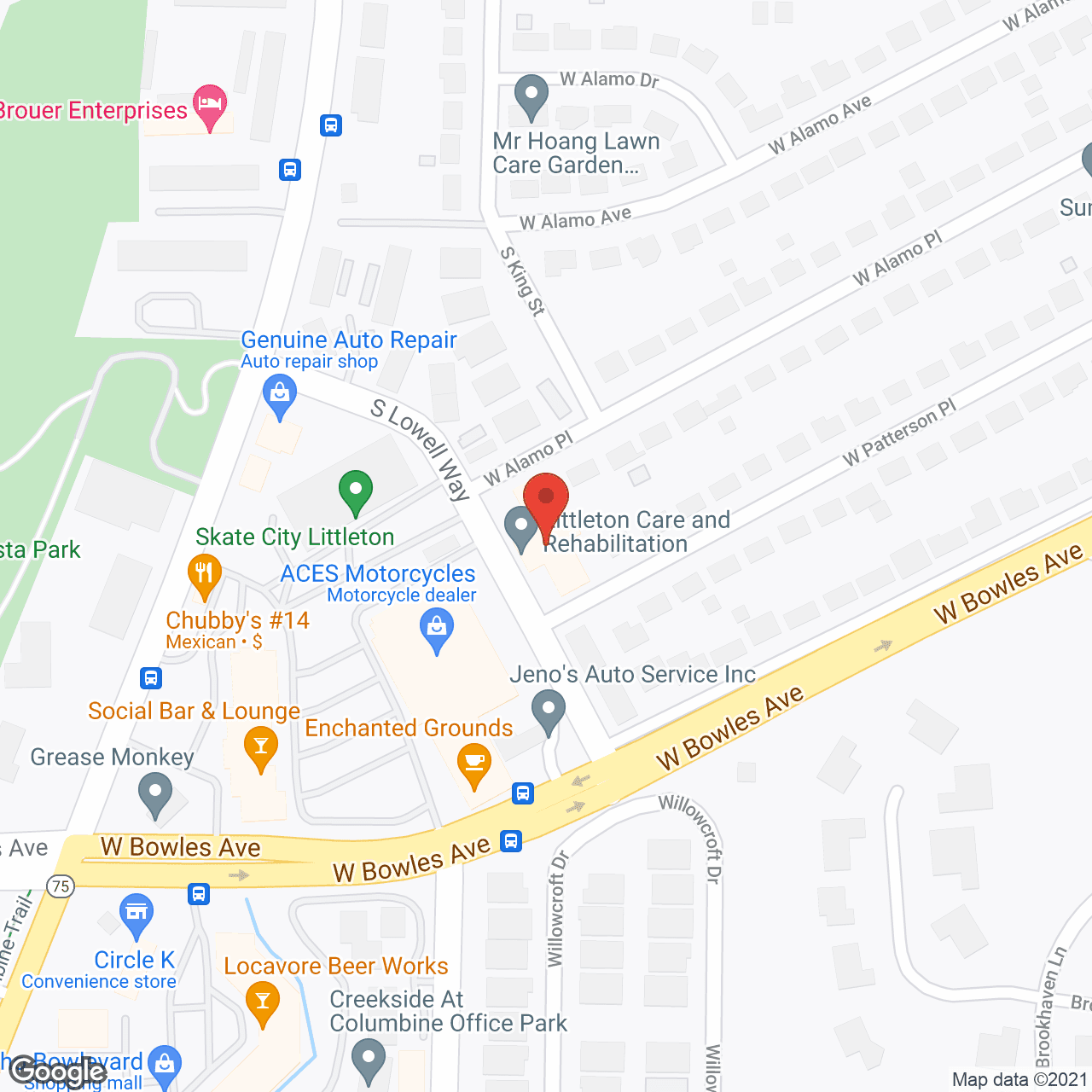 Map of the neighborhood around Littleton Care & Rehab