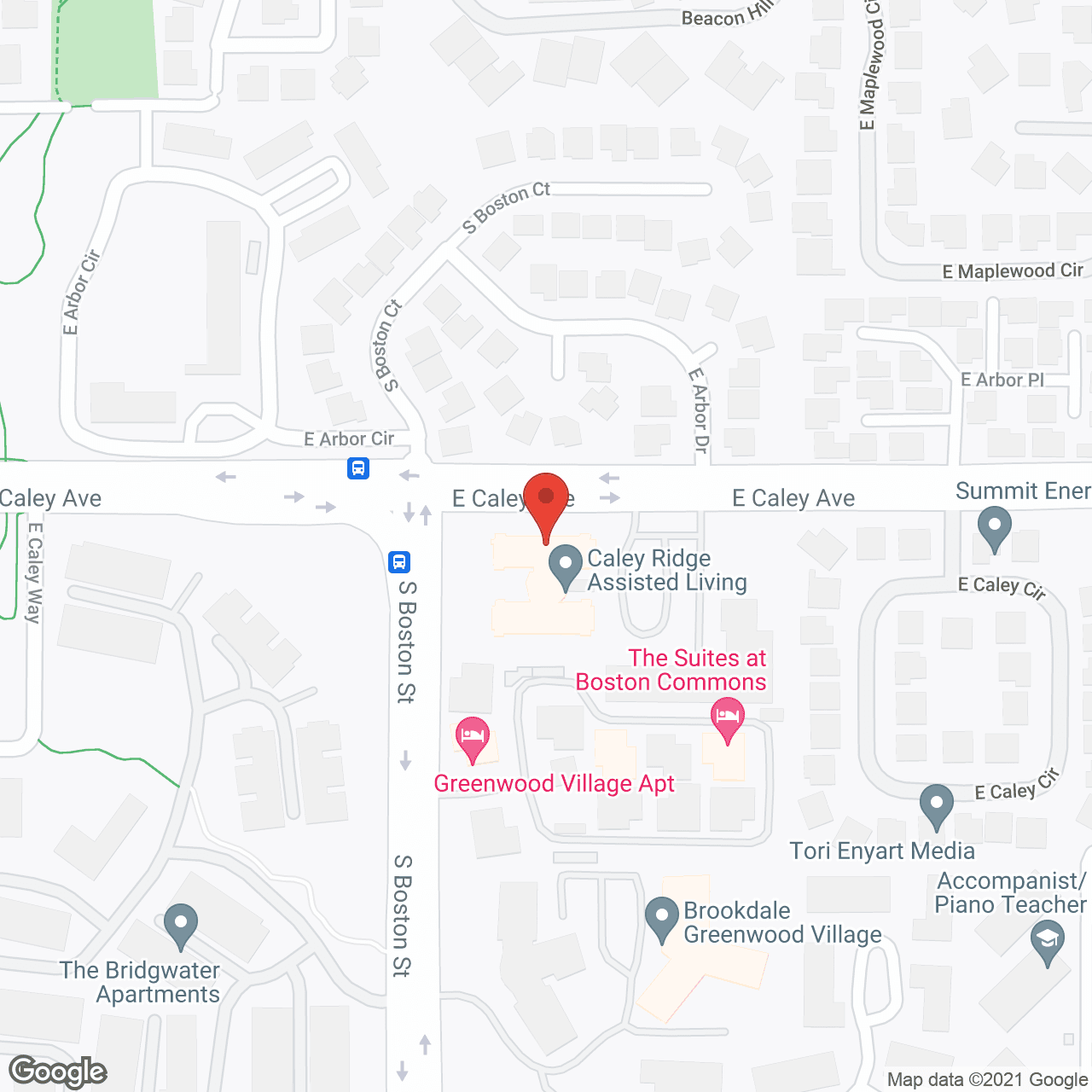 Map of the neighborhood around Caley Ridge Assisted Living