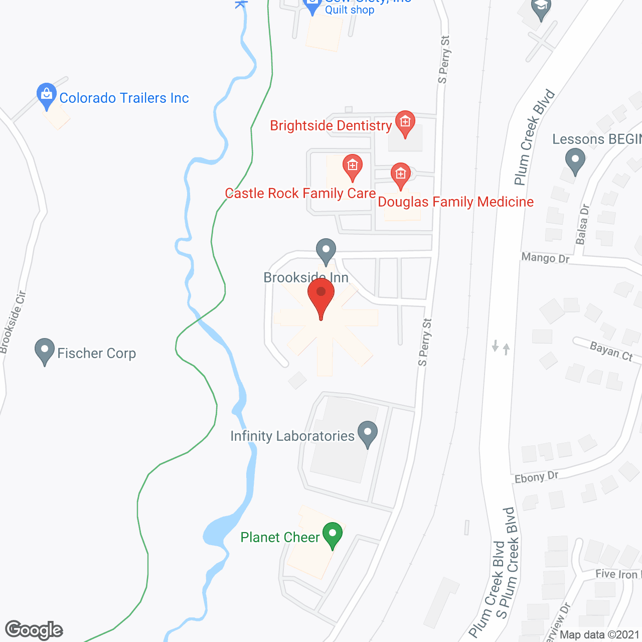 Map of the neighborhood around Brookside Inn Skilled Nursing & Rehab
