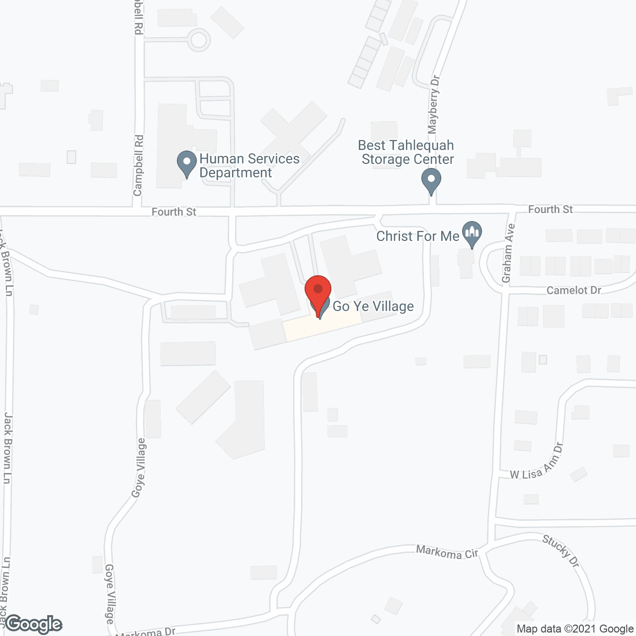 Map of the neighborhood around Go Ye Village Senior Living a CCRC