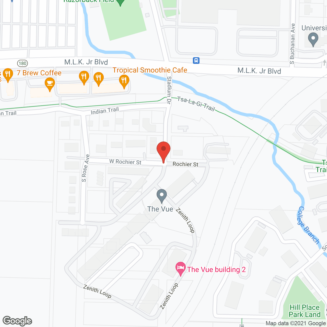 Map of the neighborhood around Rochier Heights Nursing Ctr