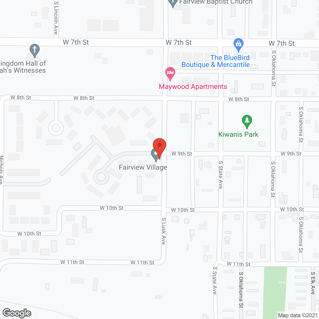 Map of the neighborhood around Elk City Housing Authority