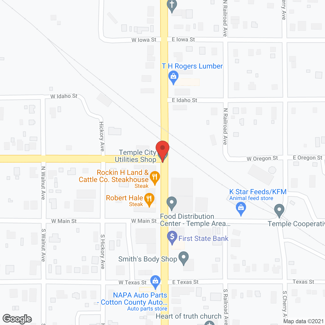 Map of the neighborhood around Housing Authority Temple