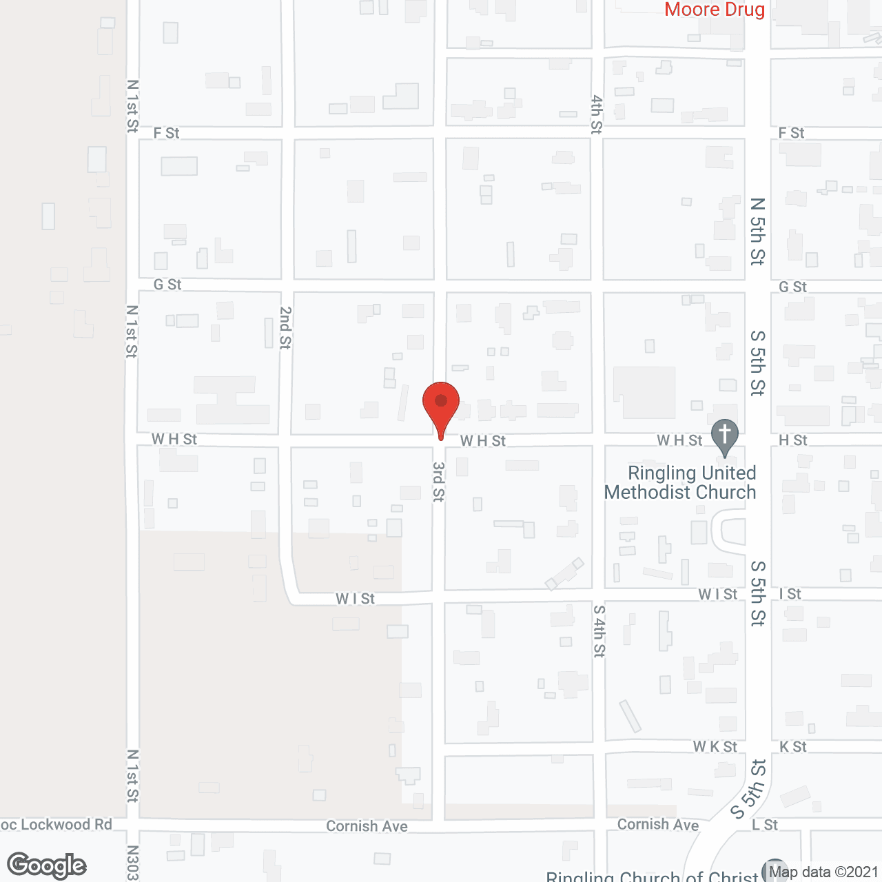 Map of the neighborhood around Ringling Nursing Home