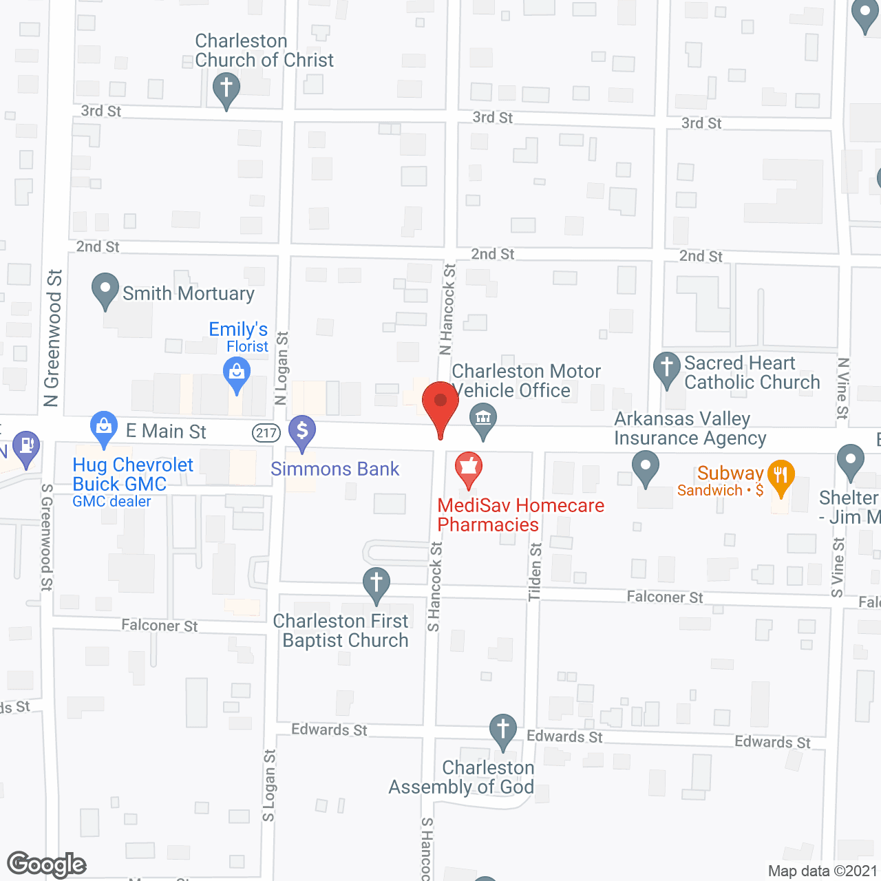 Map of the neighborhood around Greenhurst Nursing Home