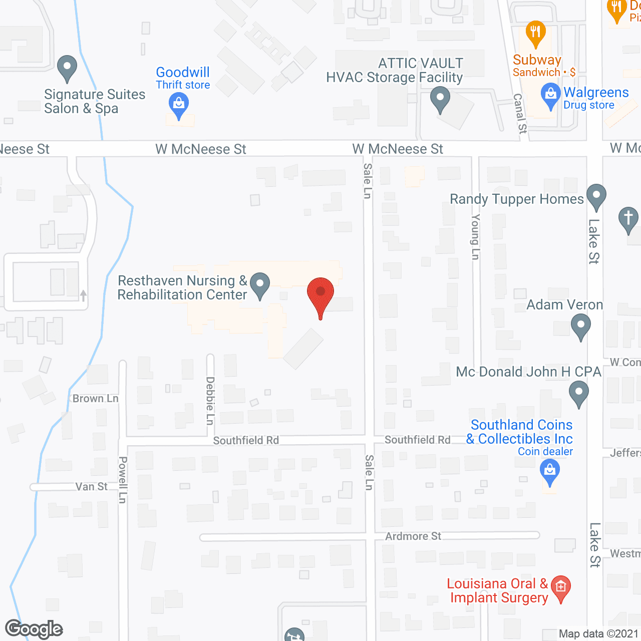 Resthaven Nursing Ctr in google map