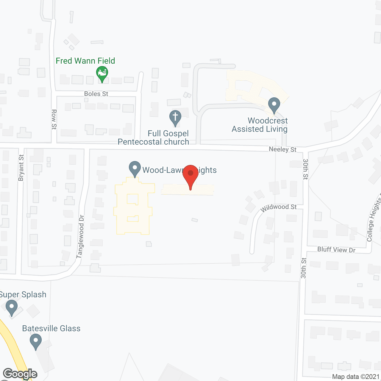 Map of the neighborhood around Wildewood Independent Living