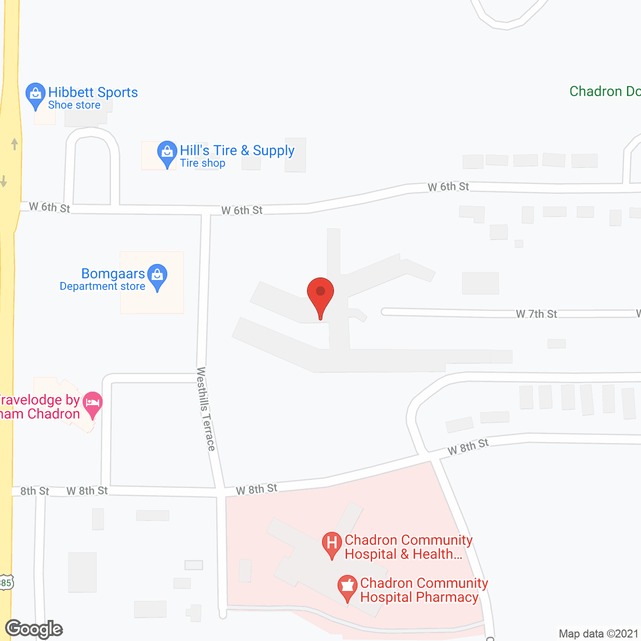 Map of the neighborhood around Prairie Pine Lodge