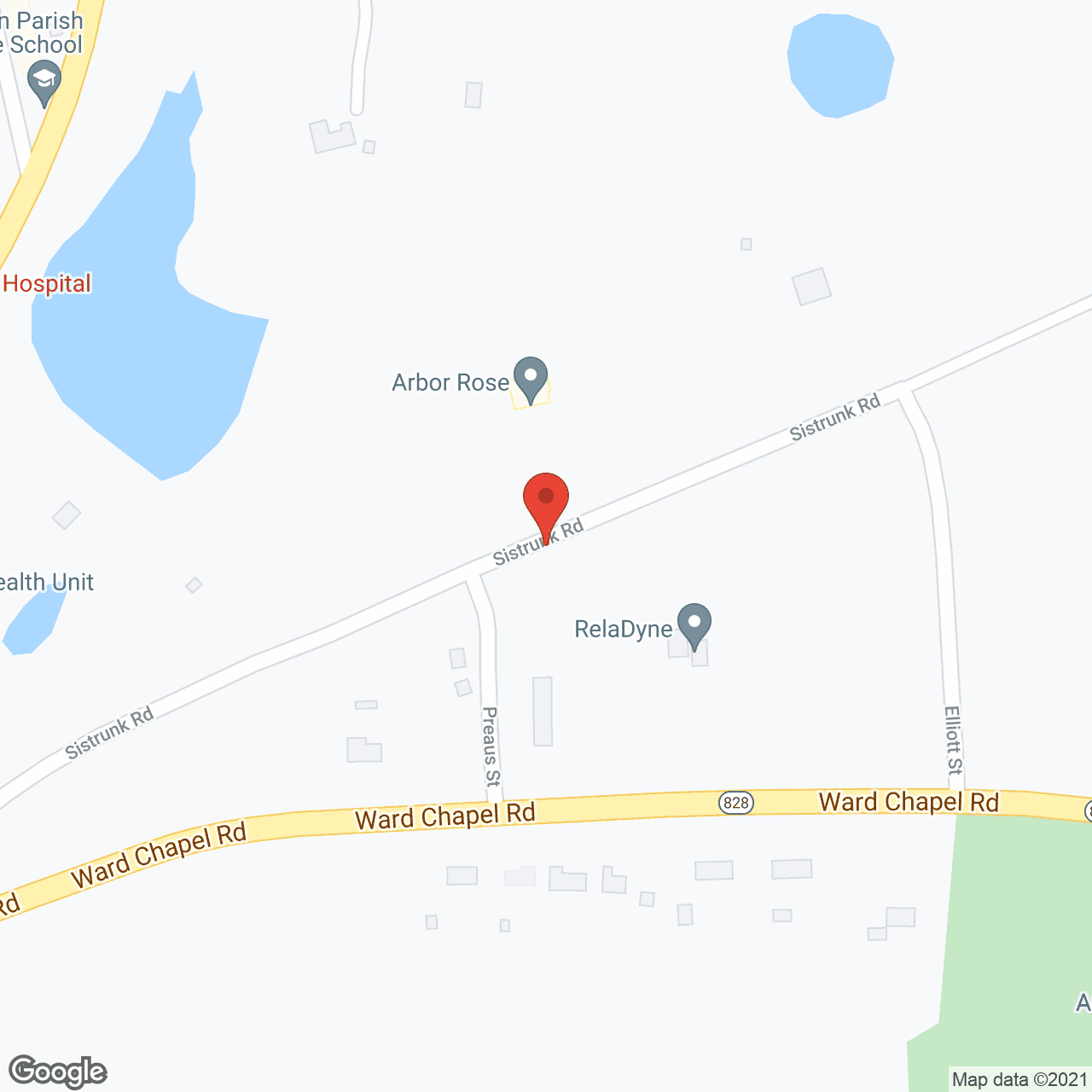 Map of the neighborhood around Arbor Rose Assisted Living