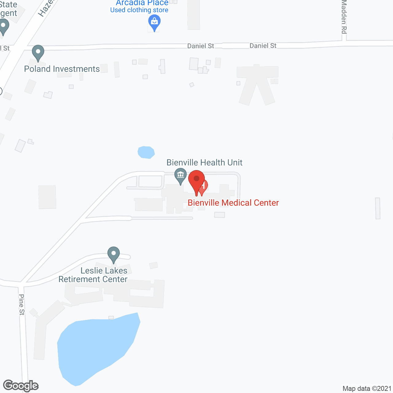 Map of the neighborhood around Schumpert Clinic Arcadia