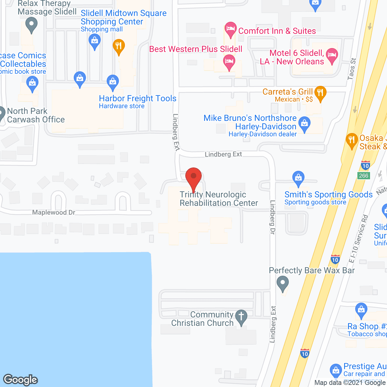 Map of the neighborhood around Integrated Health Sys-Slidell