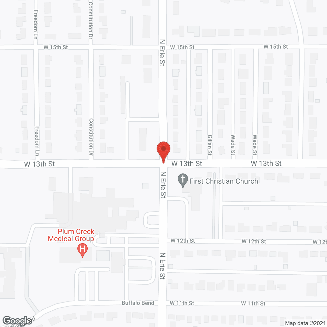 Map of the neighborhood around Shackley Retirement Village