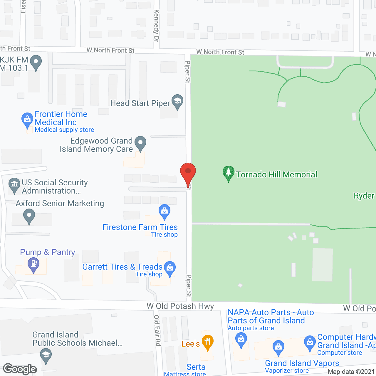Map of the neighborhood around Edgewood Vista Grand Island