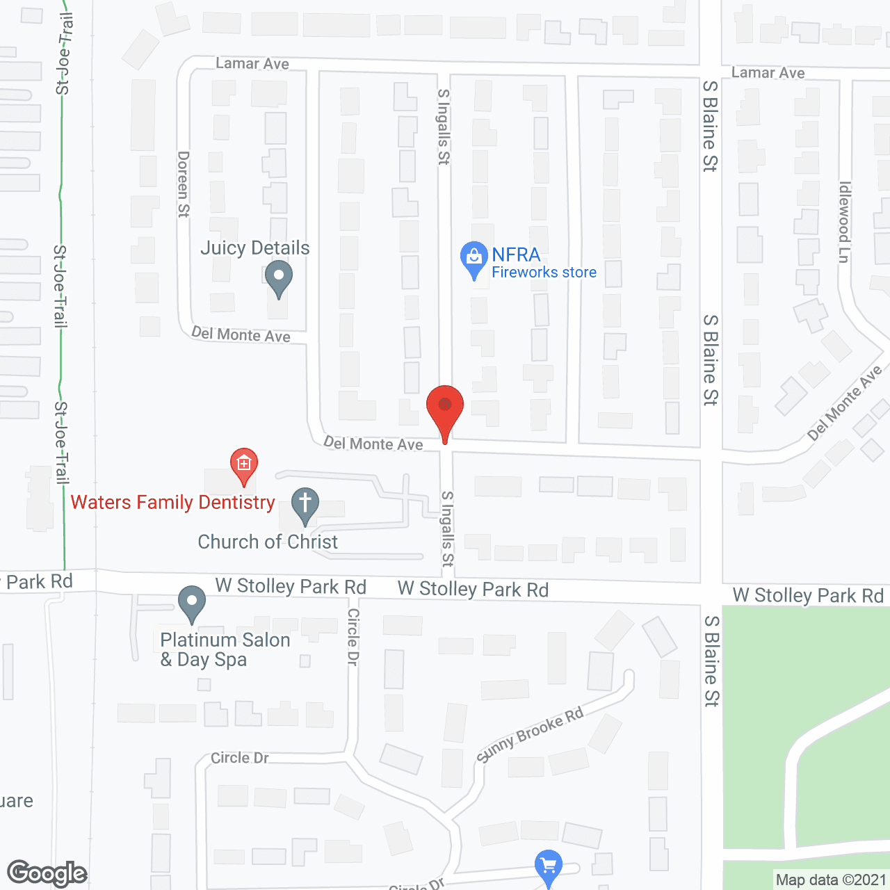 Map of the neighborhood around Lebensraum Retirement Home