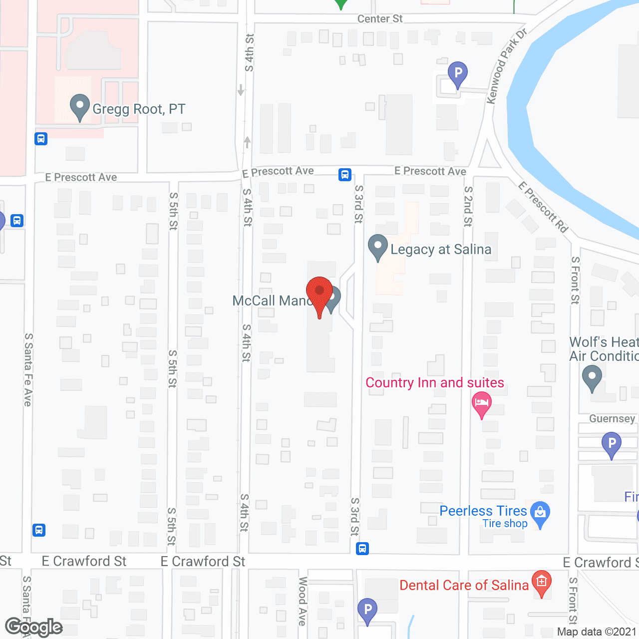 Map of the neighborhood around McCall Manor
