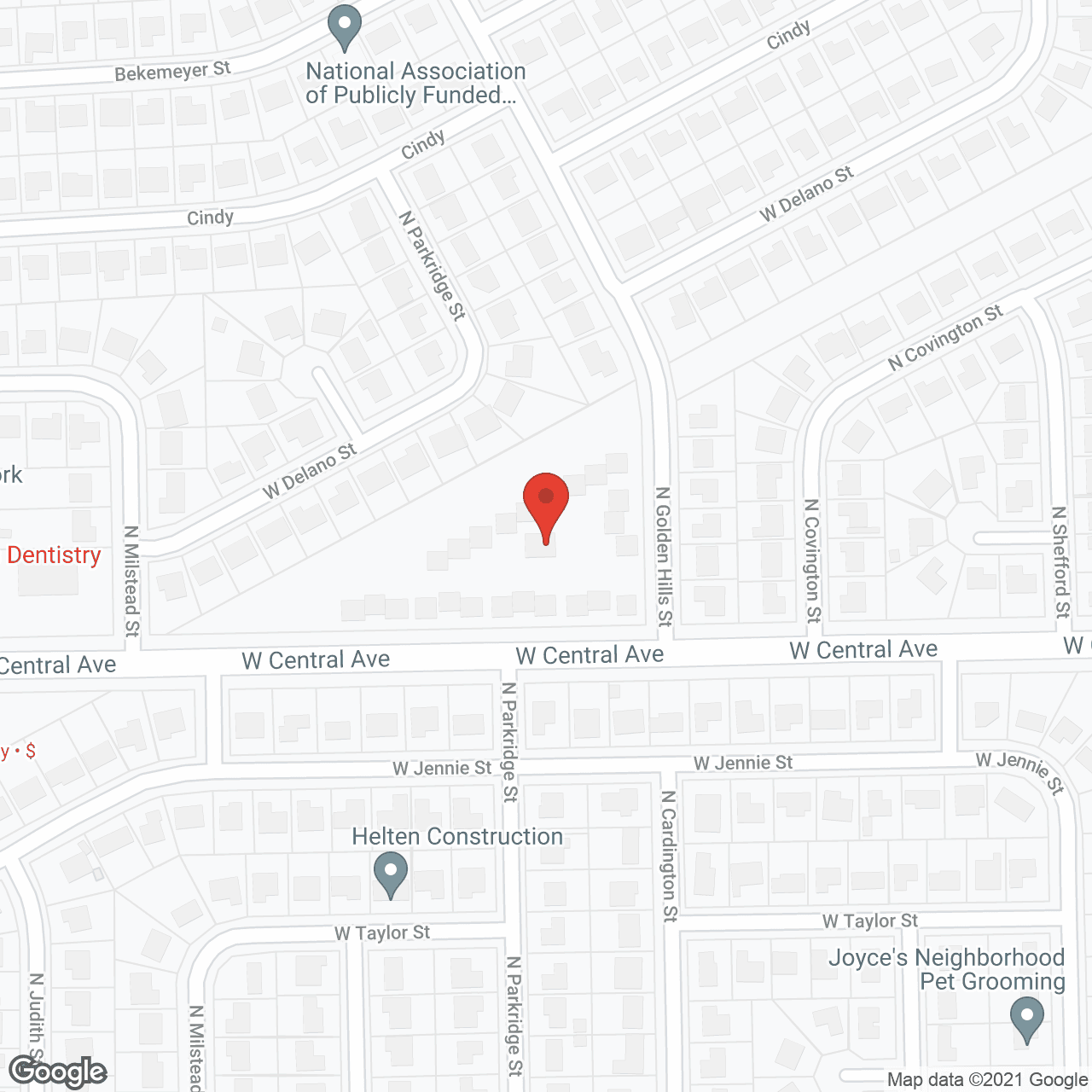 Map of the neighborhood around Finch Hollow