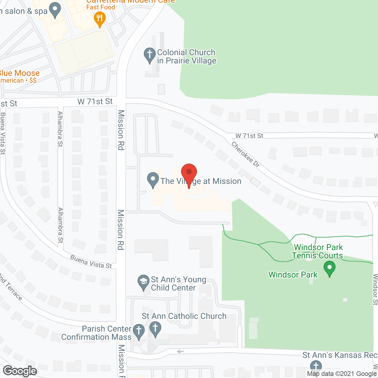Map of the neighborhood around The Village at Mission