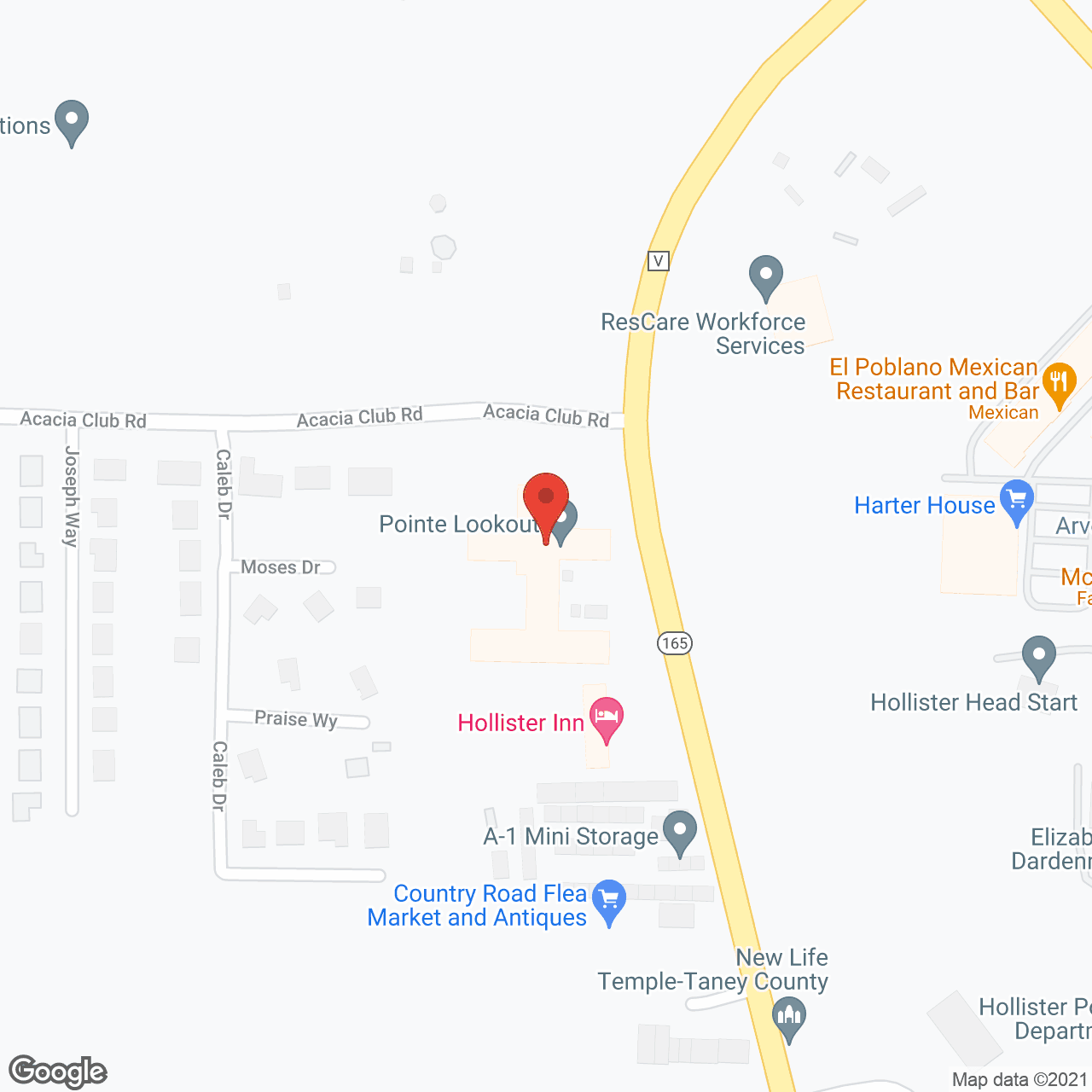 Map of the neighborhood around Point Lookout Village