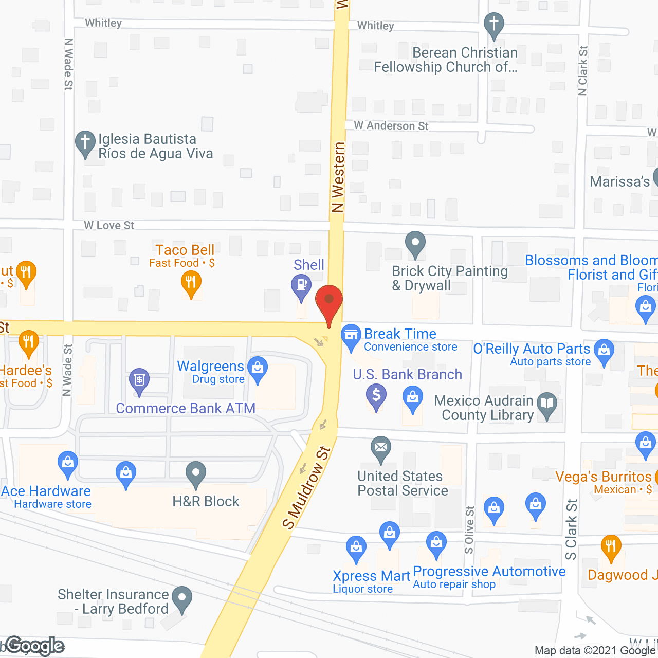 Map of the neighborhood around Manor Residential Care
