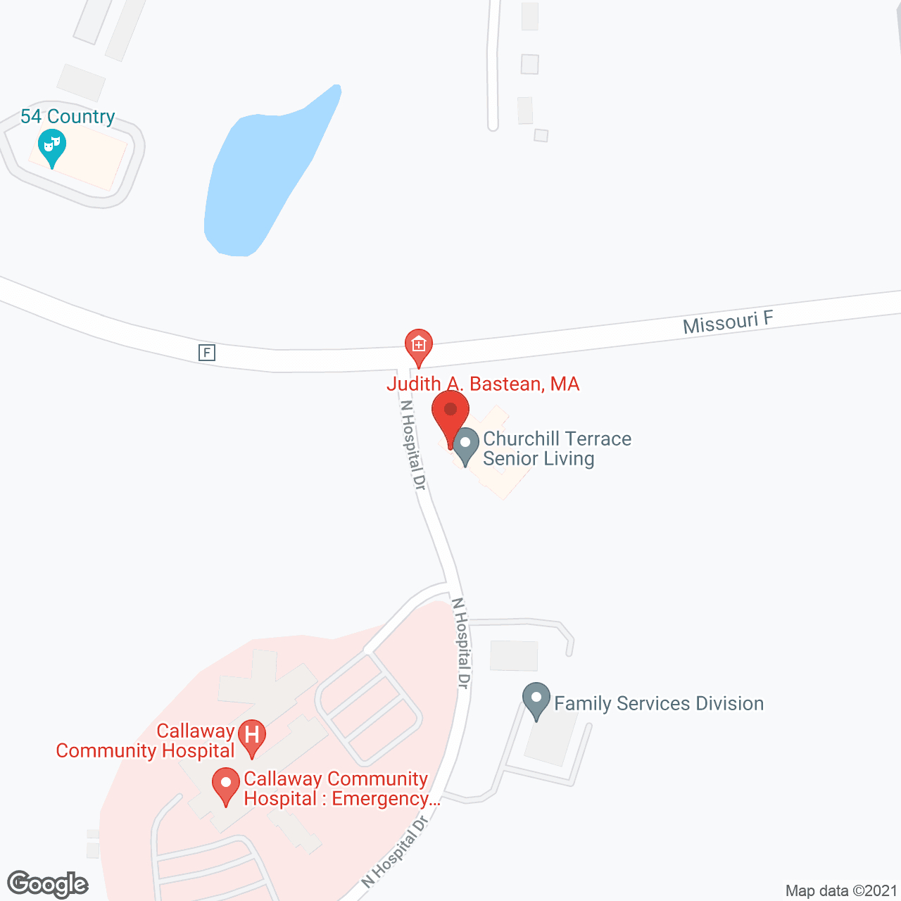 Map of the neighborhood around Churchill Terrace