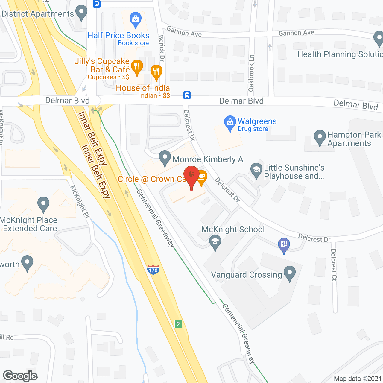 Map of the neighborhood around The Gladys and Henry Crown Center