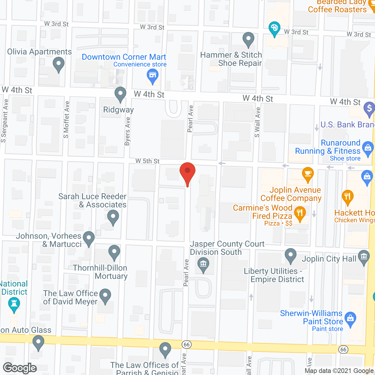 Map of the neighborhood around Cline Residential Care Fclty