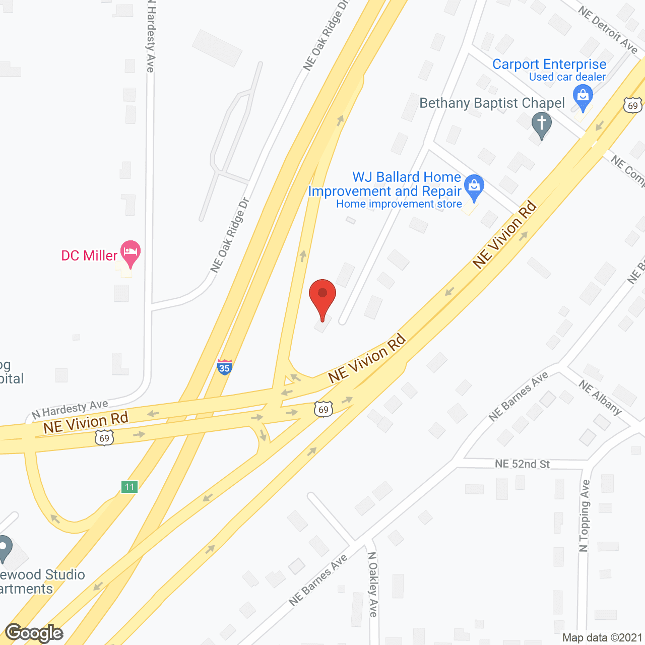 Map of the neighborhood around Blaiz Boarding Care