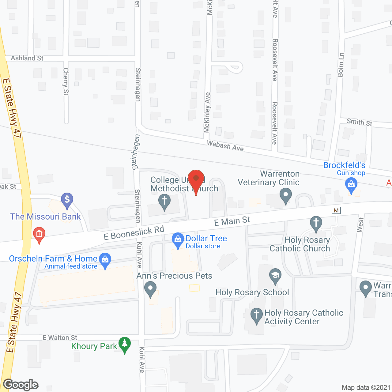 Map of the neighborhood around West Boarding Home