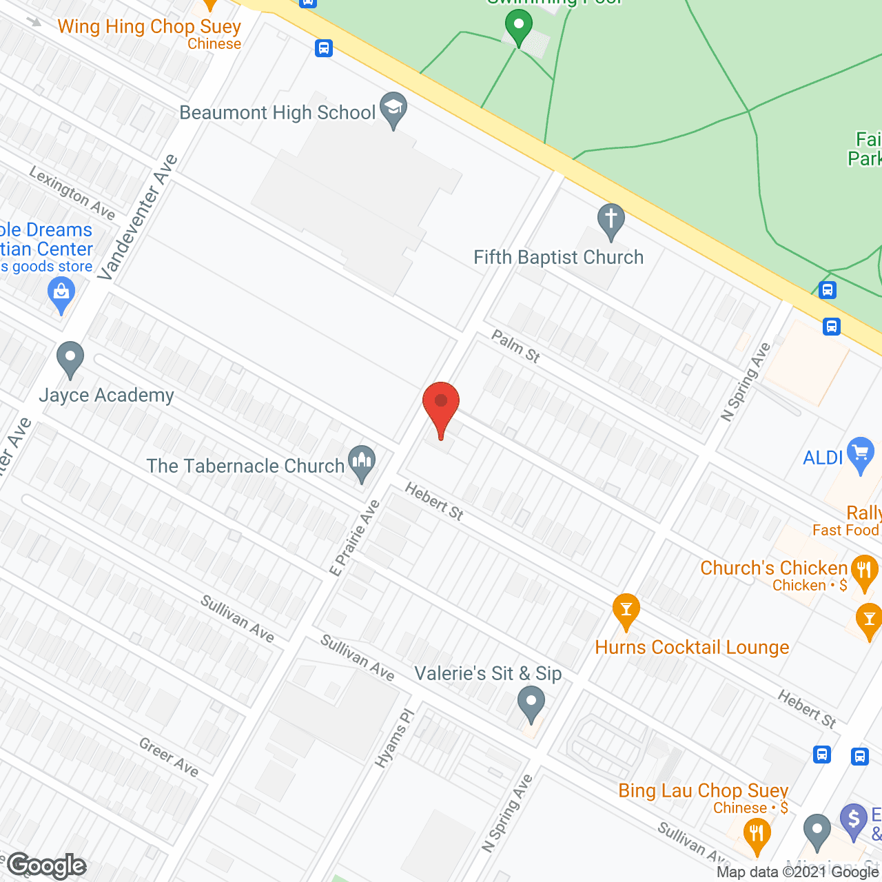 Map of the neighborhood around Oasis Residential Care Fclty