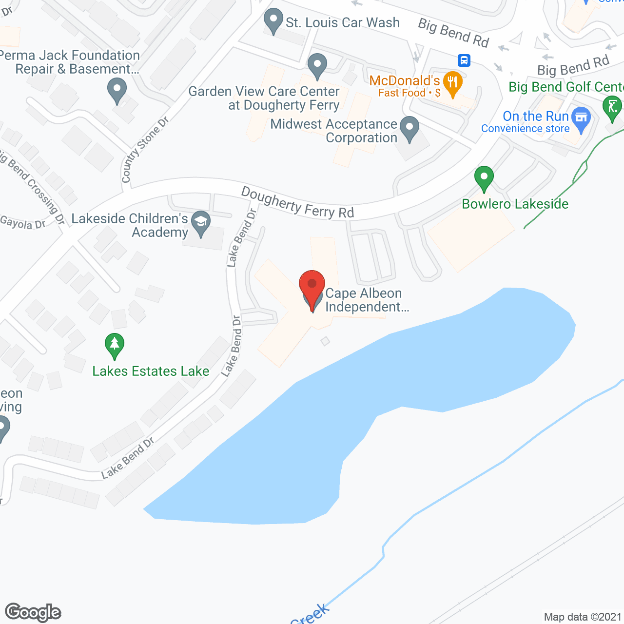 Map of the neighborhood around Cape Albeon