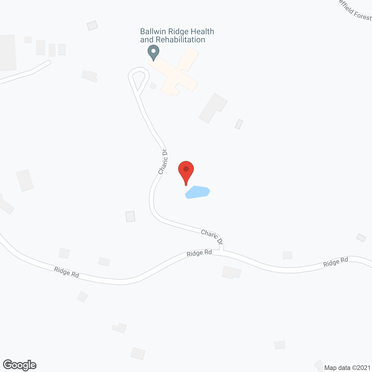 Map of the neighborhood around Whispering Oaks Health Care