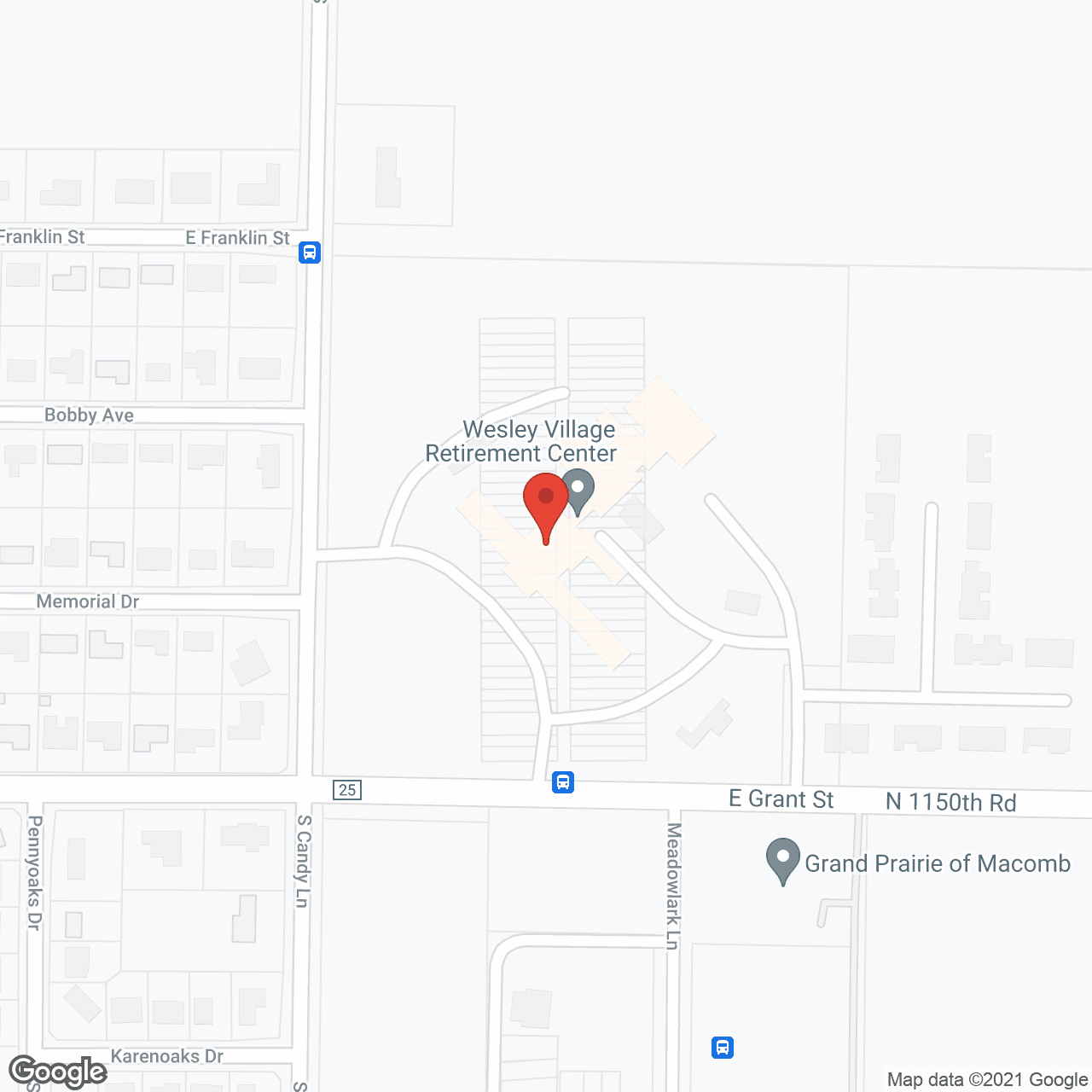 Map of the neighborhood around Wesley Village