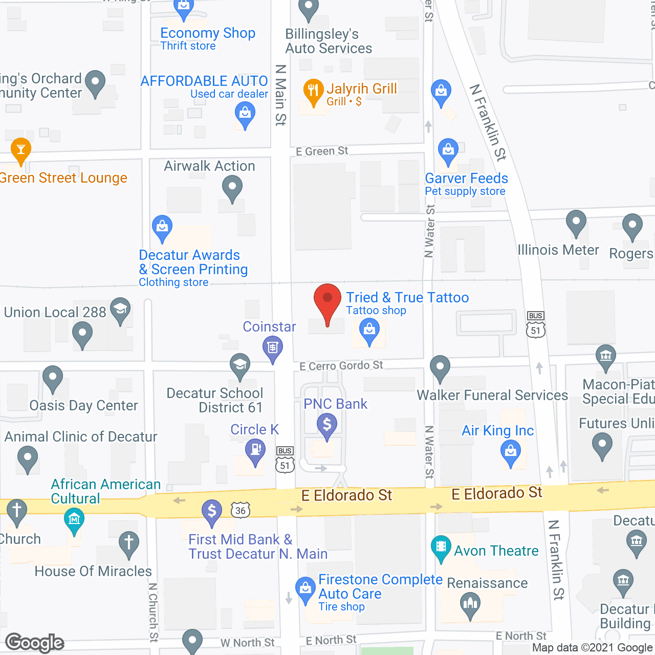 Map of the neighborhood around Patterson House Inc