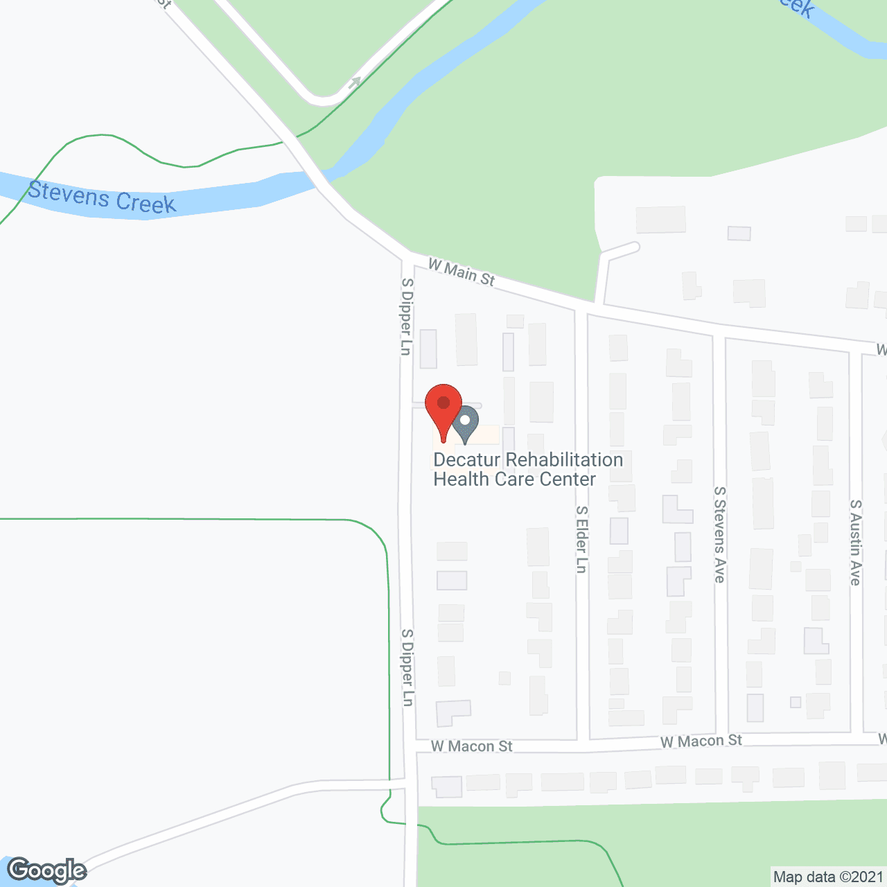 Map of the neighborhood around Cedarwood Health Care Ctr