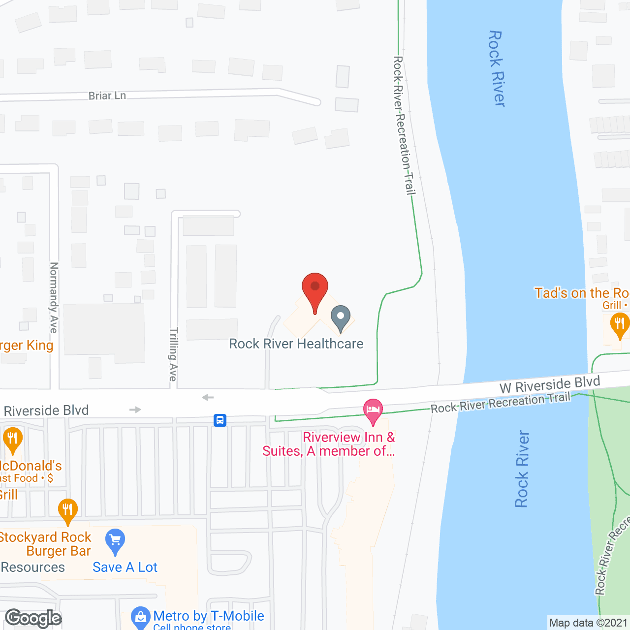 Map of the neighborhood around Rock River Healthcare