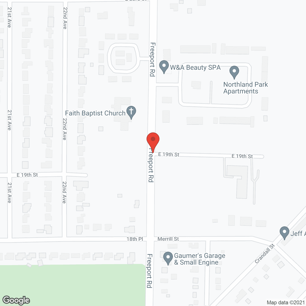 Map of the neighborhood around Sterling Towers