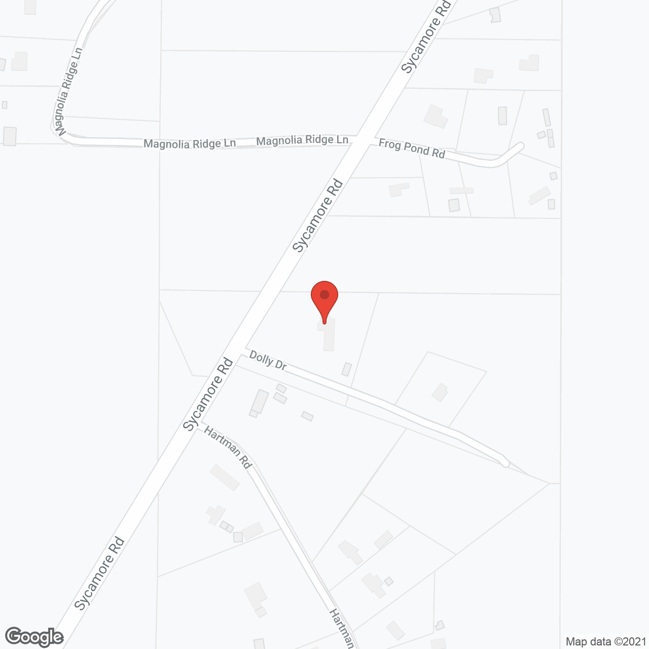 Map of the neighborhood around Southern Pines Assisted Living
