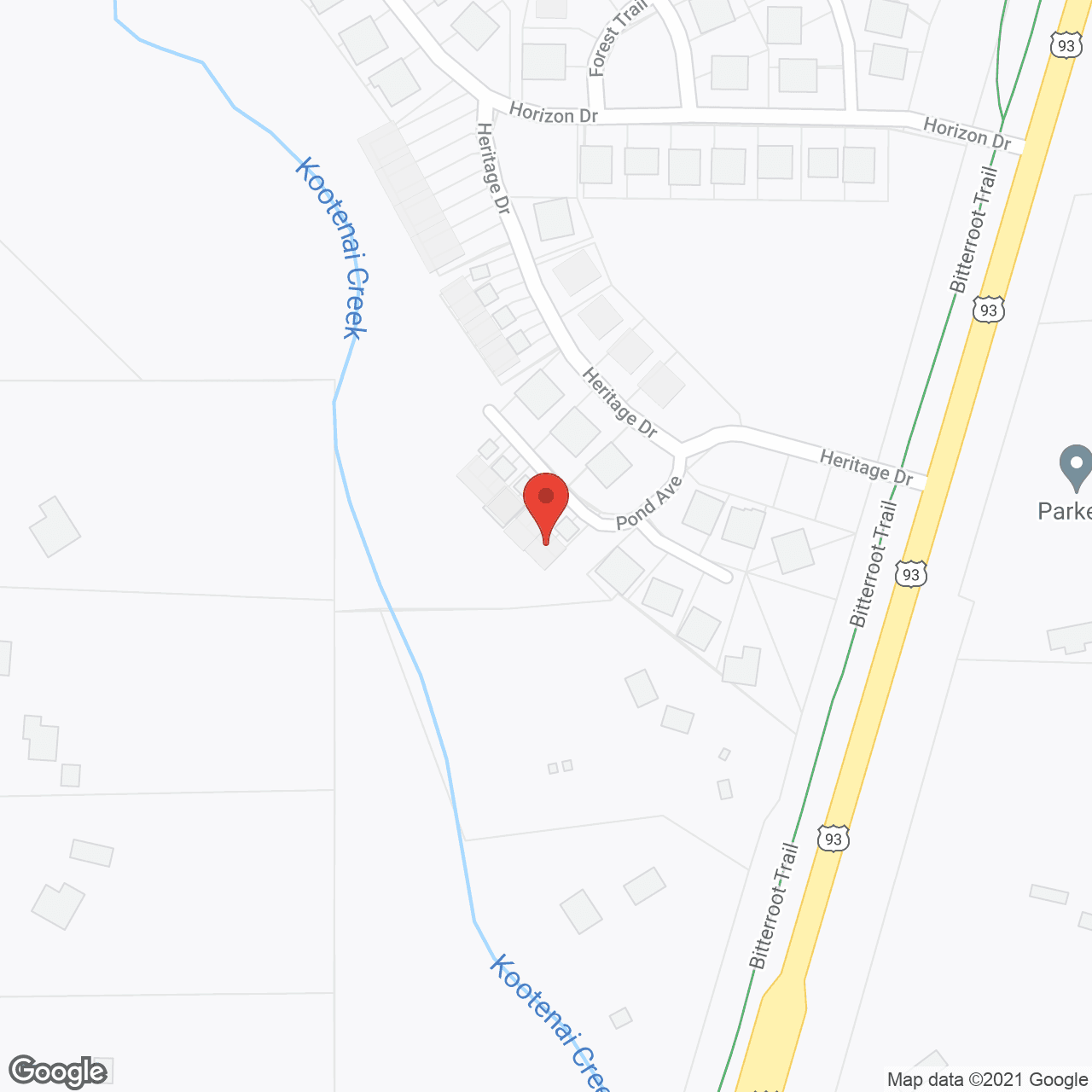 Map of the neighborhood around Horizon Development Inc