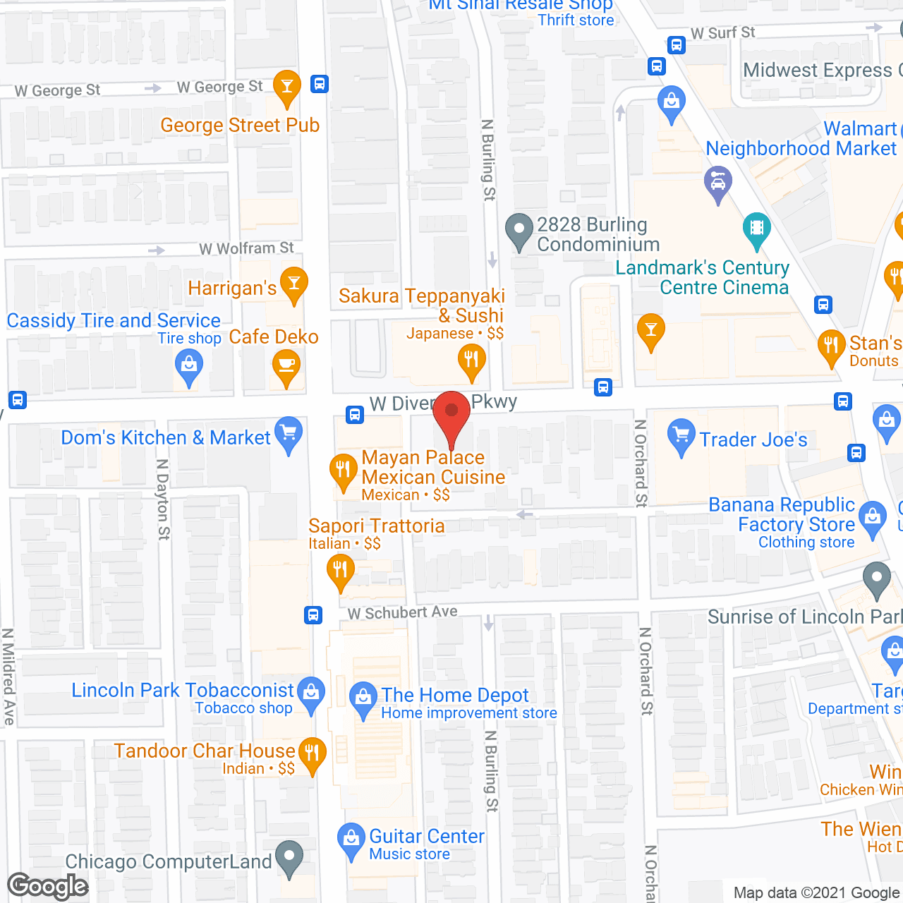 Map of the neighborhood around Lakeview Rehab and Nursing