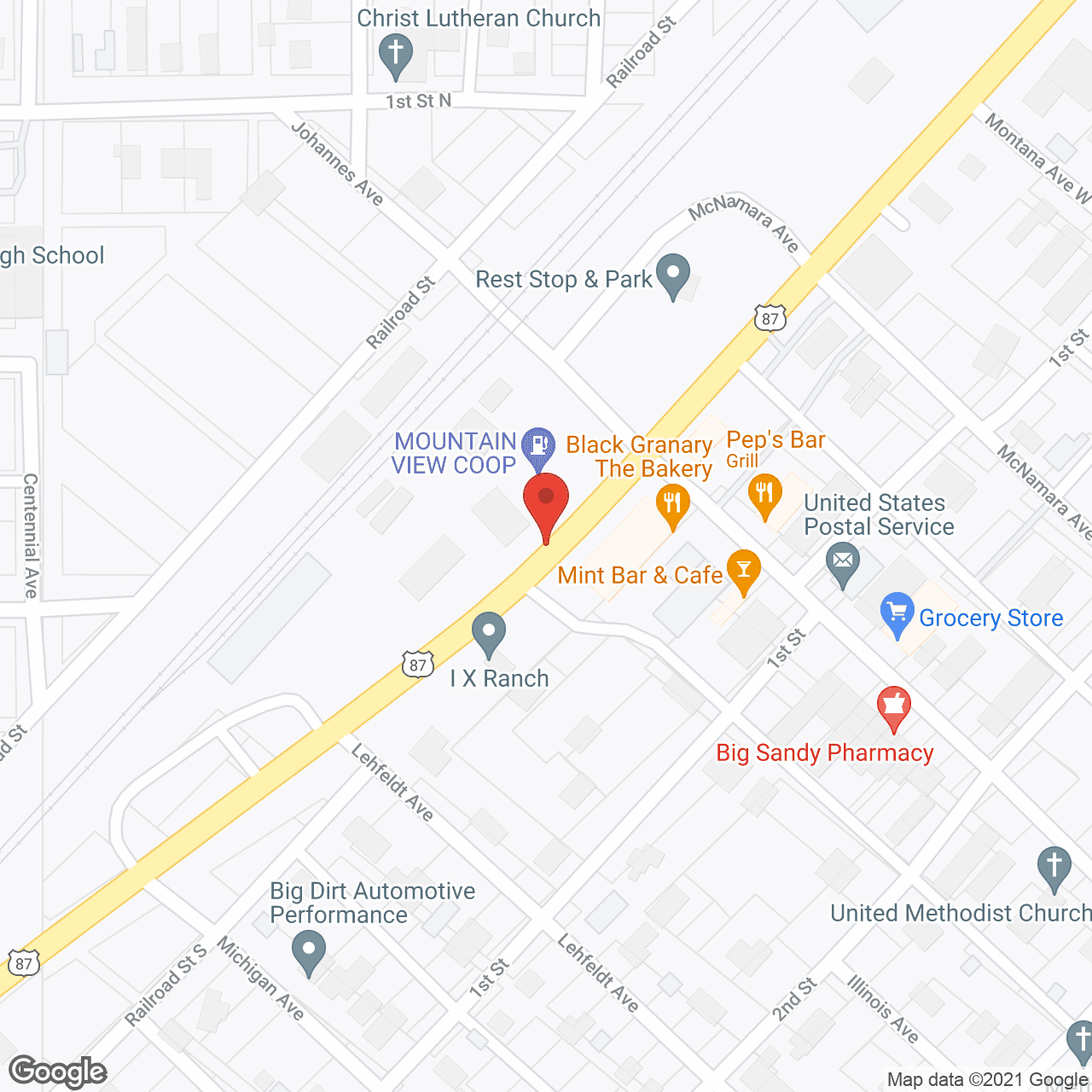 Map of the neighborhood around Prairie Vista Manor Admnstrtn