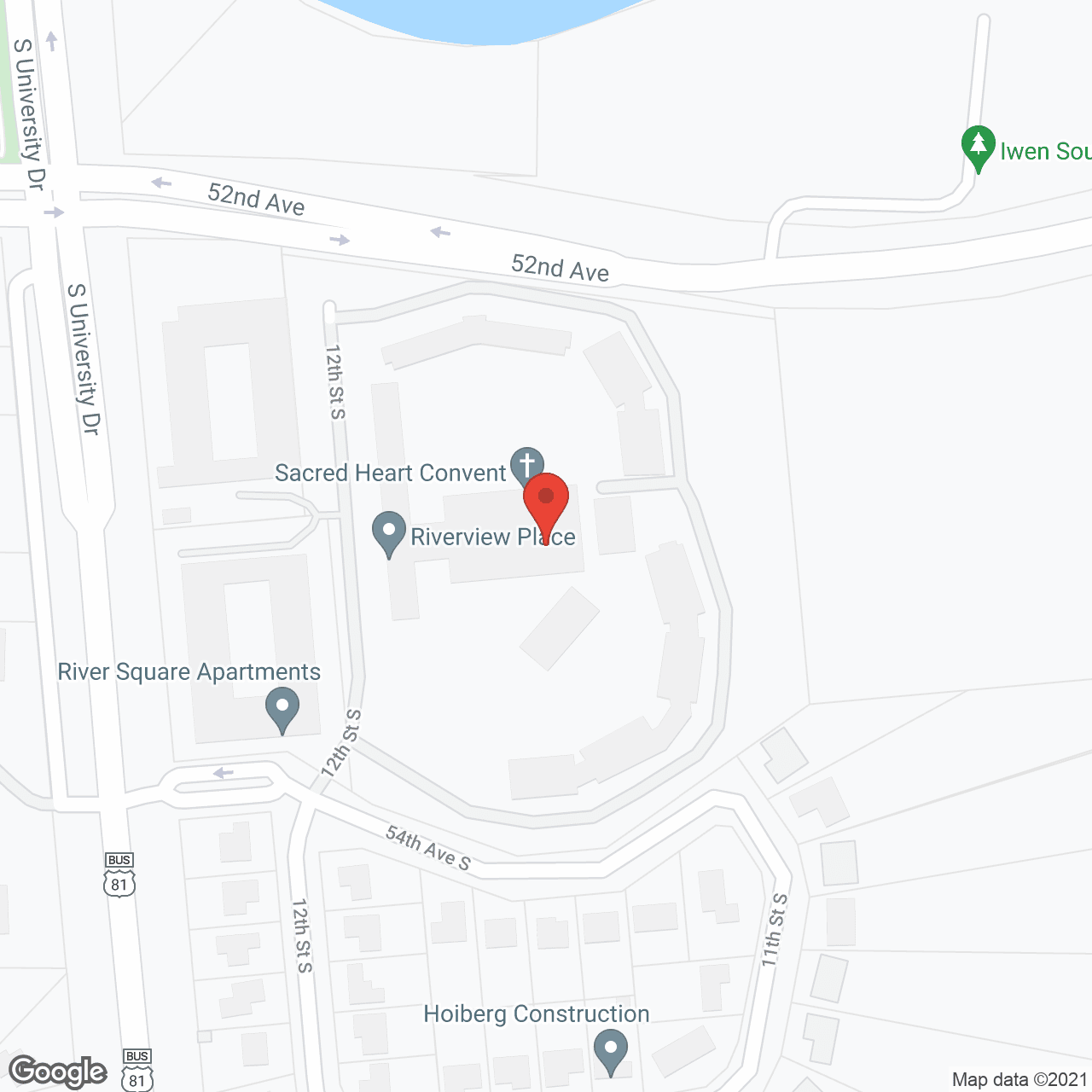 Map of the neighborhood around Riverview Place