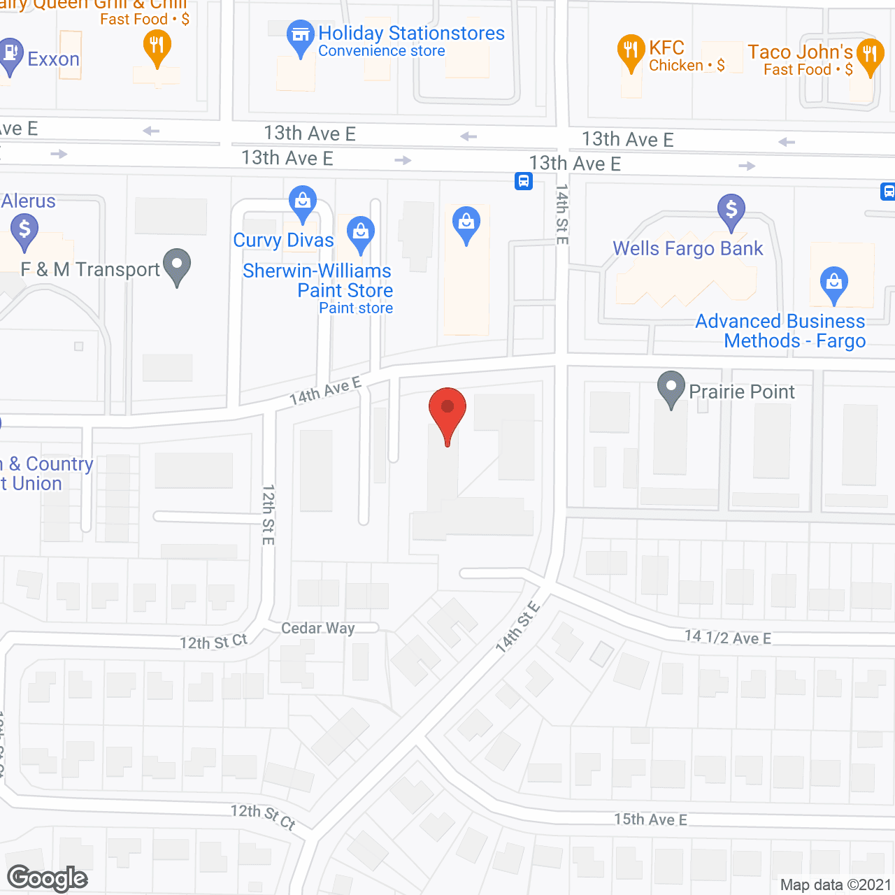 Map of the neighborhood around Wst Fargo Cooperative Lvng Ctr