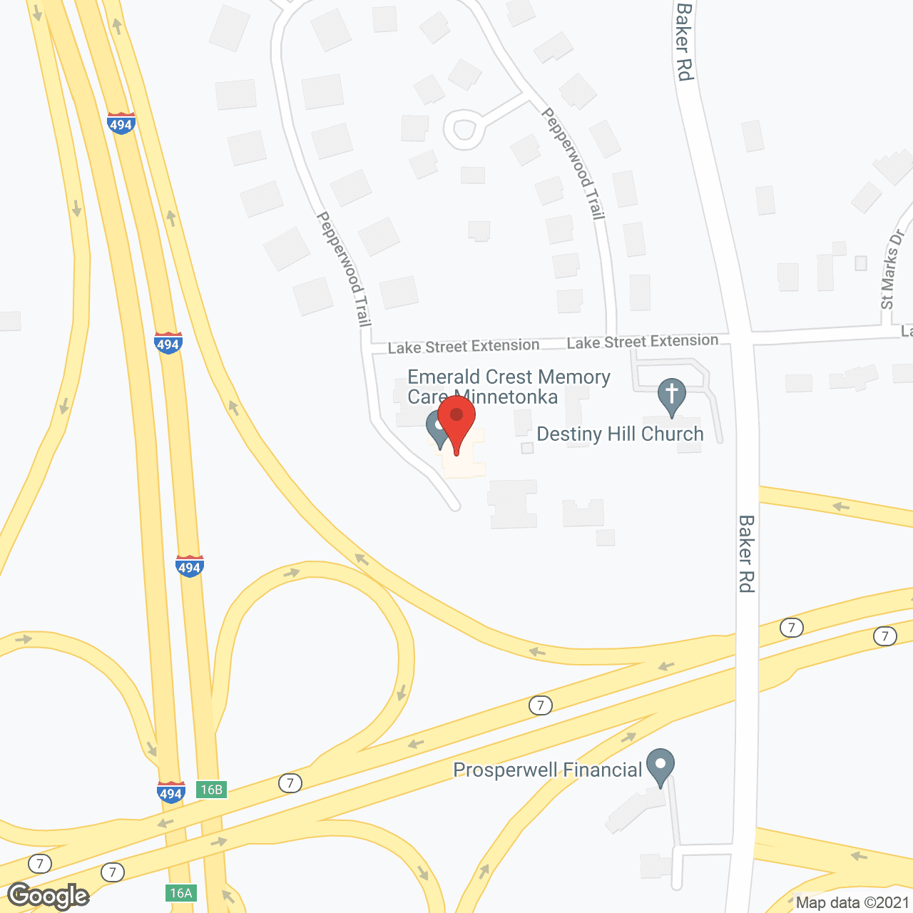 Map of the neighborhood around Emerald Crest of Minnetonka