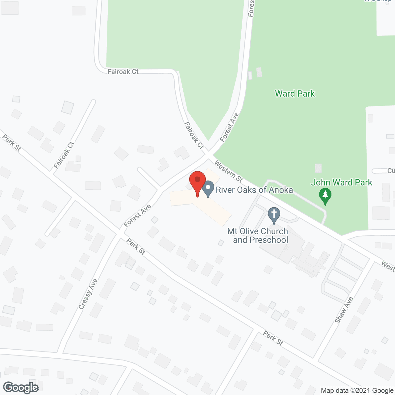 Map of the neighborhood around Benedictine Living Community Anoka