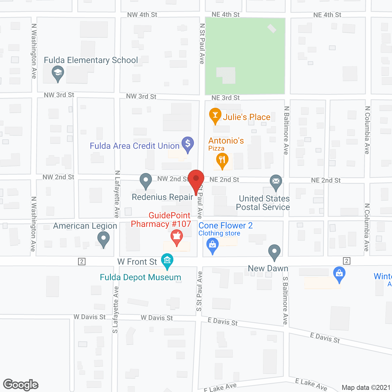 Map of the neighborhood around New Dawn Inc